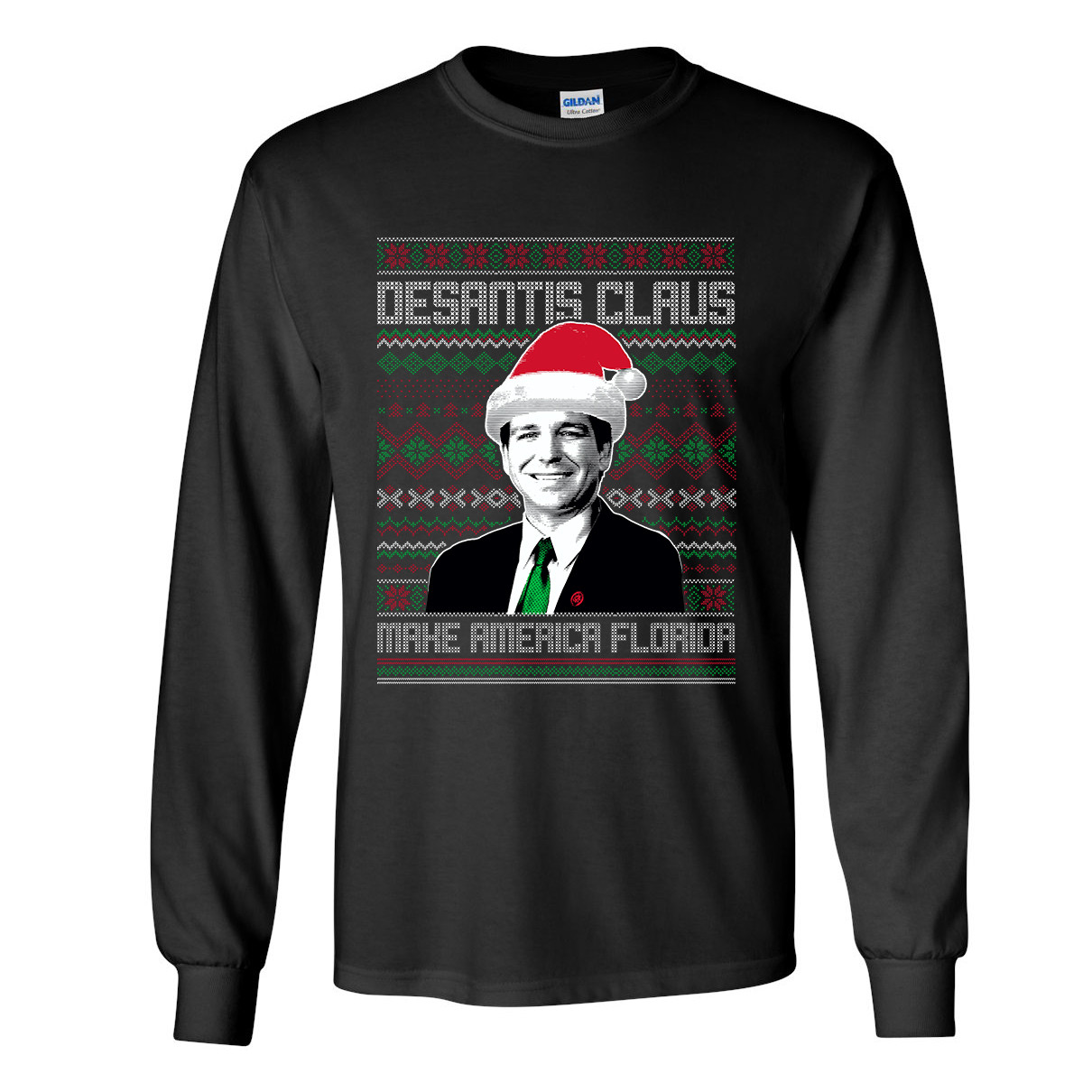 DeSantis Claus Mens Funny Christmas Tshirt Tacky Christmas Sweater